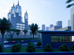 आधुनिक गगनचुंबी इमारत 1 3D मॉडल