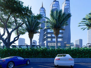 आधुनिक गगनचुंबी इमारत 1 3D मॉडल