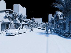 modern housing type 1 3D 모델