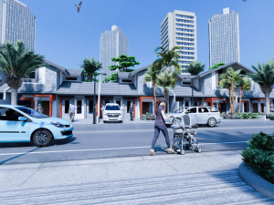 modern housing type 1 3D 모델