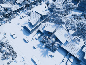modern housing type 1 3D 모델