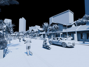 modern housing type 1 3D 모델