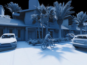 modern housing type 1 3D 모델