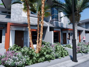 modern housing type 1 3D 모델