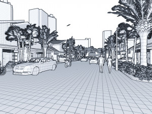 modern housing type 1 3D 모델