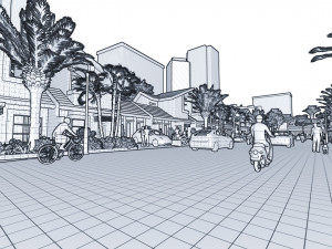 modern housing type 1 3D 모델