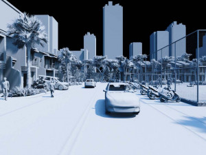 modern housing type 2 Model 3D