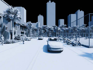 modern housing type 2 3D Model
