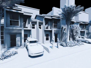 modern housing type 2 3D Model