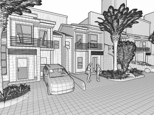 modern housing type 2 3D Model