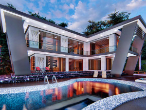 contemporary villa adenium 3D-Modell