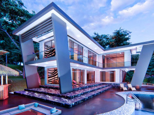 contemporary villa adenium 3D-Modell