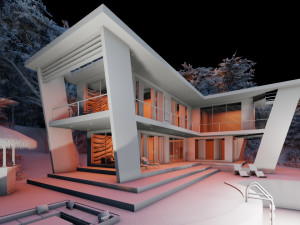 contemporary villa adenium 3D-Modell