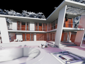contemporary villa adenium 3D-Modell