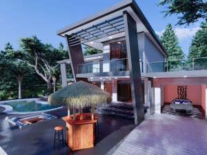 contemporary villa adenium 3D-Modell