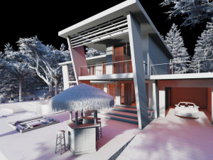 contemporary villa adenium 3D-Modell