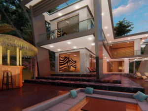 contemporary villa adenium 3D-Modell