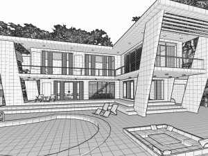 contemporary villa adenium 3D-Modell