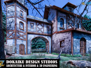 middeleeuws huis type 1 3D Model