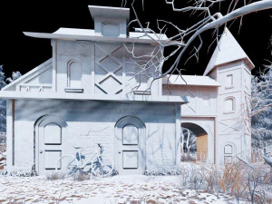 中世の家 タイプ 1 3Dモデル