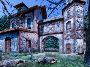 中世の家 タイプ 1 3Dモデル