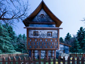 中世の家 タイプ 1 3Dモデル