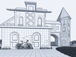 medieval house type 1 Model 3D