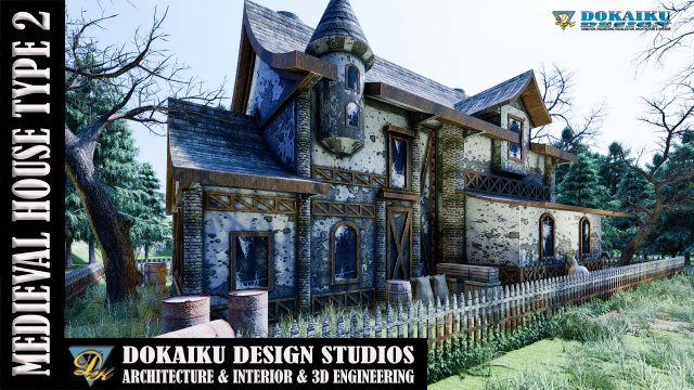 medieval house type 2 3Dモデル .c4d .max .obj .3ds .fbx .stl .blend 