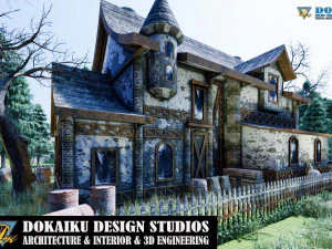 Средневековый дом типа 2 3D Модель