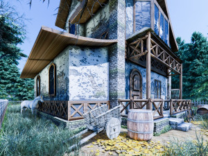 medieval house type 2 3Dモデル