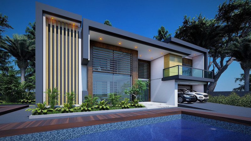 CONTEMPORARY VILLA ANAPHALIS JAVANICA 3D 모델 .c4d .max .obj .3ds .fbx .stl .blend