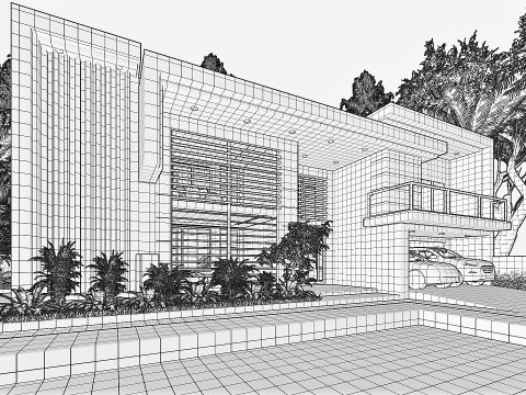 CONTEMPORARY VILLA ANAPHALIS JAVANICA 3D 모델