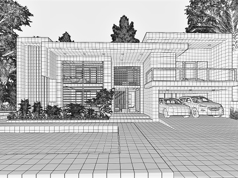 CONTEMPORARY VILLA ANAPHALIS JAVANICA 3D 모델