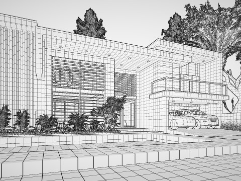 CONTEMPORARY VILLA ANAPHALIS JAVANICA 3D 모델
