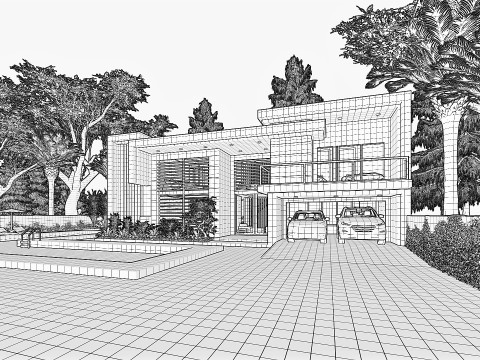 CONTEMPORARY VILLA ANAPHALIS JAVANICA 3D 모델