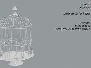 birdcage vintage Modèle 3D