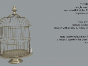 birdcage vintage Modèle 3D