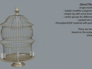 birdcage vintage 3D 모델