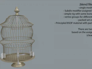 birdcage vintage 3D Model