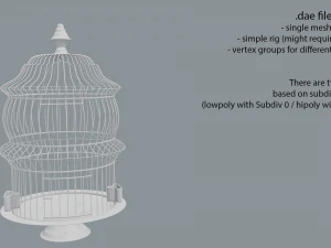 birdcage vintage 3D Model