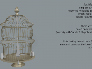 birdcage vintage 3D 모델