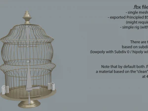 birdcage vintage 3D Model
