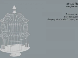 birdcage vintage 3D Model