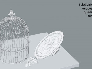 birdcage vintage Modello 3D