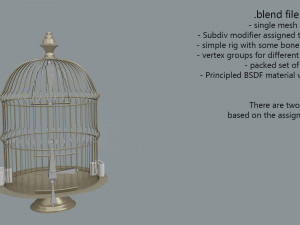 birdcage vintage Modello 3D