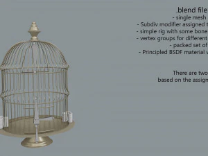 birdcage vintage 3D Model