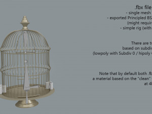 birdcage vintage Modello 3D