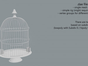 birdcage vintage Modello 3D