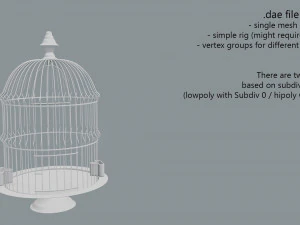 birdcage vintage 3D Model