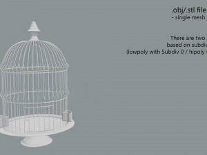 birdcage vintage Modello 3D